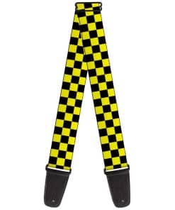 Correa para Guitarra Buckle-Down a Cuadros Negro Neón