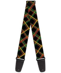 Correa para Guitarra Buckle-Down Plaid X Rasta de 2