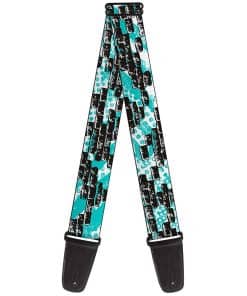 Correa de guitarra Buckle-Down - Grunge de ladrillos verdes