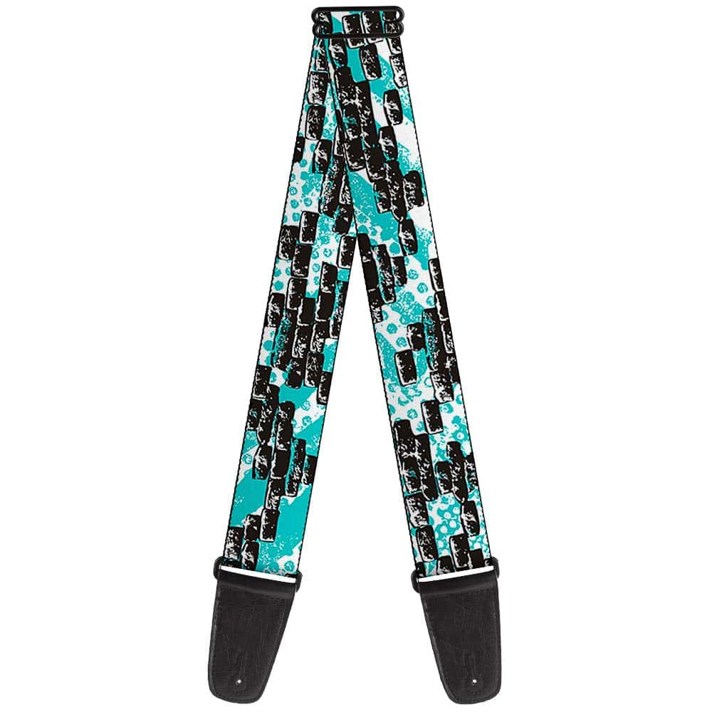 Correa de guitarra Buckle-Down - Grunge de ladrillos verdes