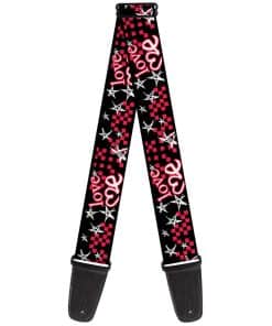 Correa de guitarra Buckle-Down - Love Me con estrellas y
