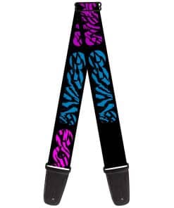 Correa de guitarra Buckle-Down Swagg Negro Cebra Multicolor