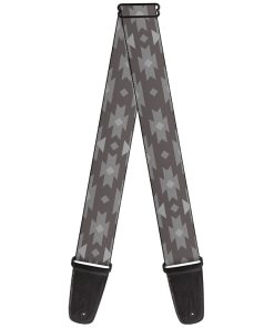 Correa para guitarra Buckle-Down Navajo Gris 2 pulgadas de
