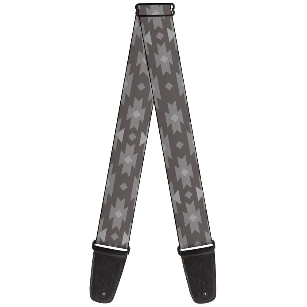 Correa para guitarra Buckle-Down Navajo Gris 2 pulgadas de