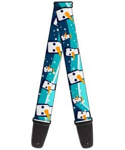Correa de Guitarra Block Penguins Navy de 2 Pulgadas de