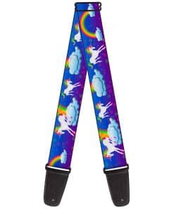 Correa de guitarra Buckle-Down, Unicornios Arcoíris