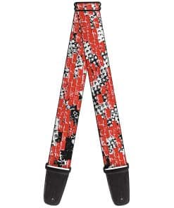 Correa de guitarra Buckle-Down - Ladrillos grunge naranja -