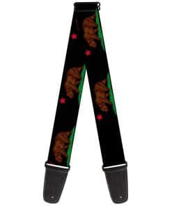 Correa para guitarra Buckle-Down Bandera de California Oso