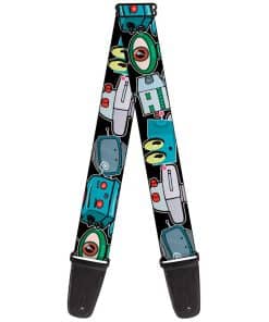 Correa para Guitarra Buckle-Down Robots en Primer Plano