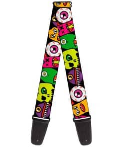 Correa para Guitarra Buckle-Down Monsters Close Up Negra 2