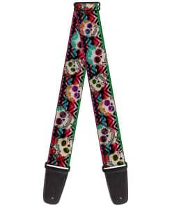 Correa de guitarra Buckle-Down Sugar Skulls Zarape Multi