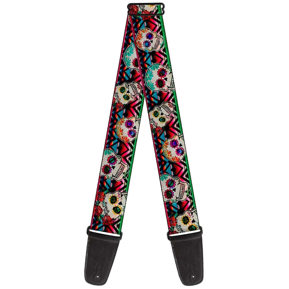 Correa de guitarra Buckle-Down Sugar Skulls Zarape Multi