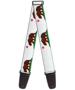 Correa de guitarra Buckle-Down Cali Bear Blanco de 2