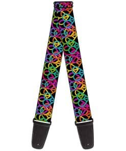 Correa de guitarra Buckle-Down - Peace Hearts Apilados