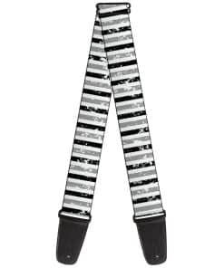 Correa para guitarra Buckle-Down Rayas Verticales Blanco