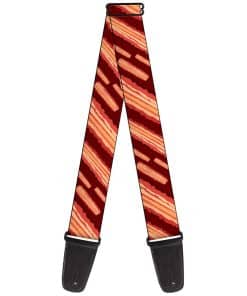Correa de guitarra Buckle-Down Bacon Slices Maroon de 2