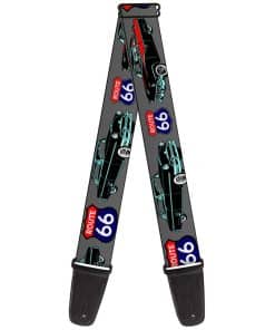 Correa de guitarra Buckle-Down Route 66 Clásicos Gris 2