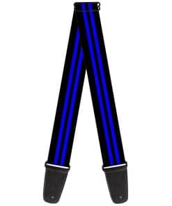 Correa de guitarra Buckle-Down Rayas Negras Azules de 2