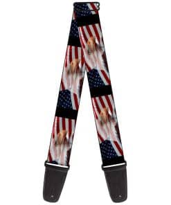 Correa de guitarra Buckle-Down con banderas americanas 2