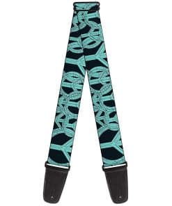 Correa de Guitarra Buckle-Down - Paz Bosquejo Negro/Azul