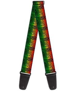 Correa de guitarra Buckle-Down Zebra Head Rasta de 2