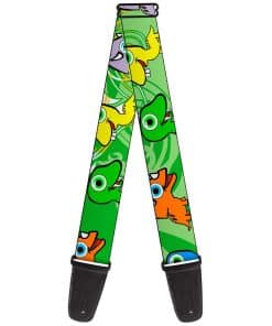Correa de guitarra Buckle-Down Lindos Dinosaurios Amarillos