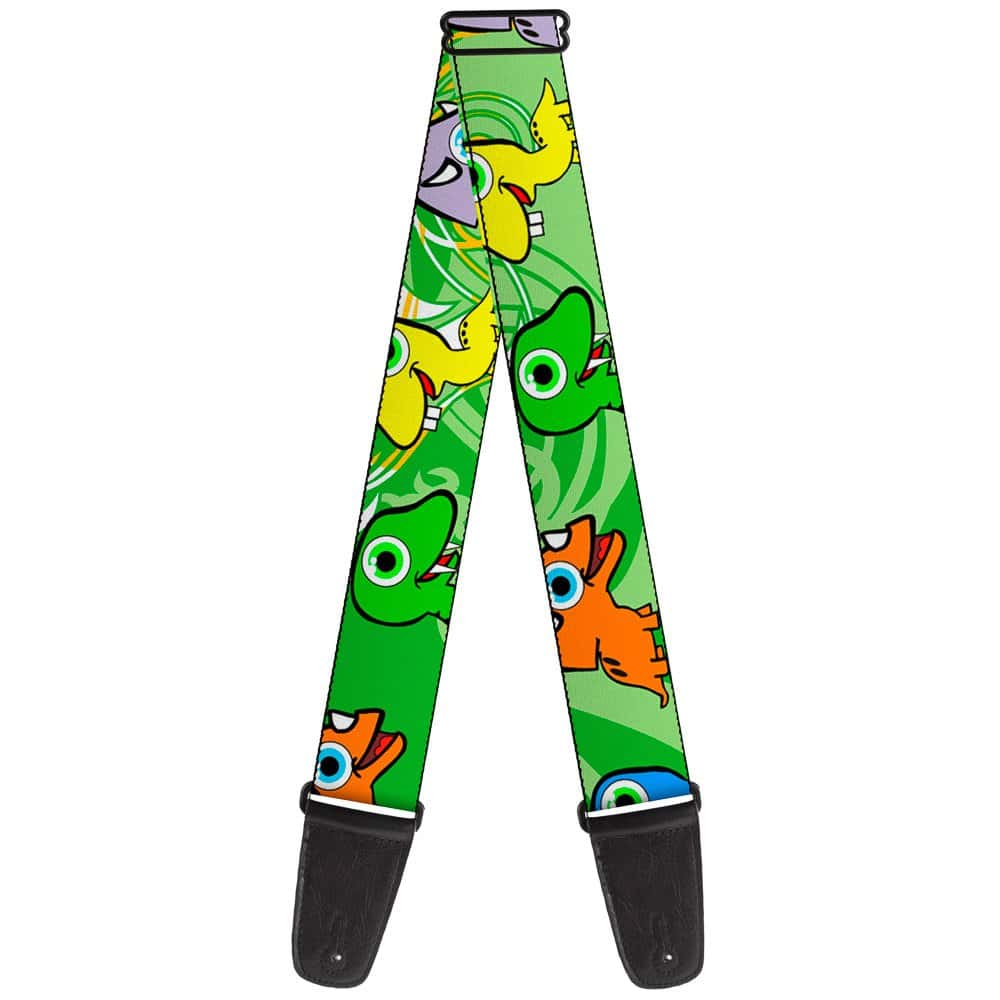 Correa de guitarra Buckle-Down Lindos Dinosaurios Amarillos