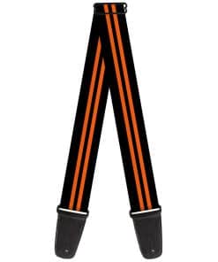 Correa para guitarra Buckle-Down Rayas Negro Naranja 2