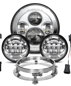 Juego de 1 foco LED de 7 pulgadas aprobado por DOT + 2