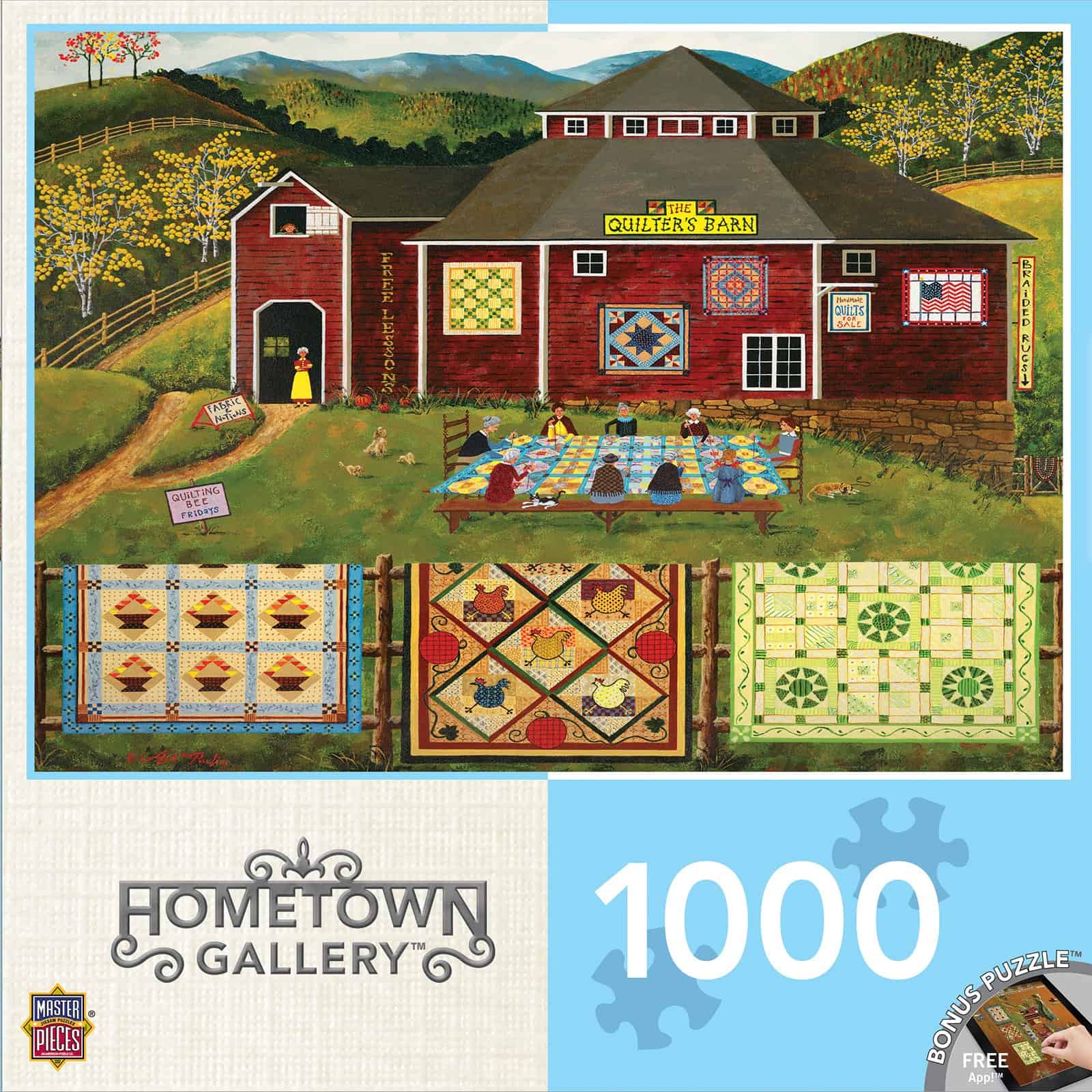 Rompecabezas MasterPieces Hometown Gallery Quilter's Barn, - Imagen 3