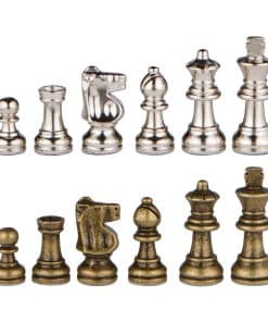 Piezas de ajedrez ponderadas Odysseus de metal con Rey de