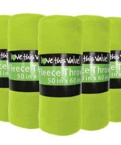 Paquete de 12 Mantas de Felpa Suave al Mayor - 60" x 50"