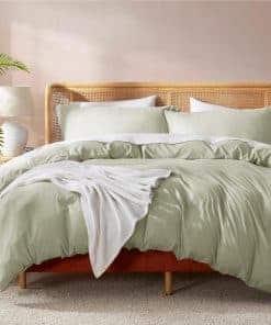 Funda Nórdica Queen Size Color Verde Salvia Claro - Juego