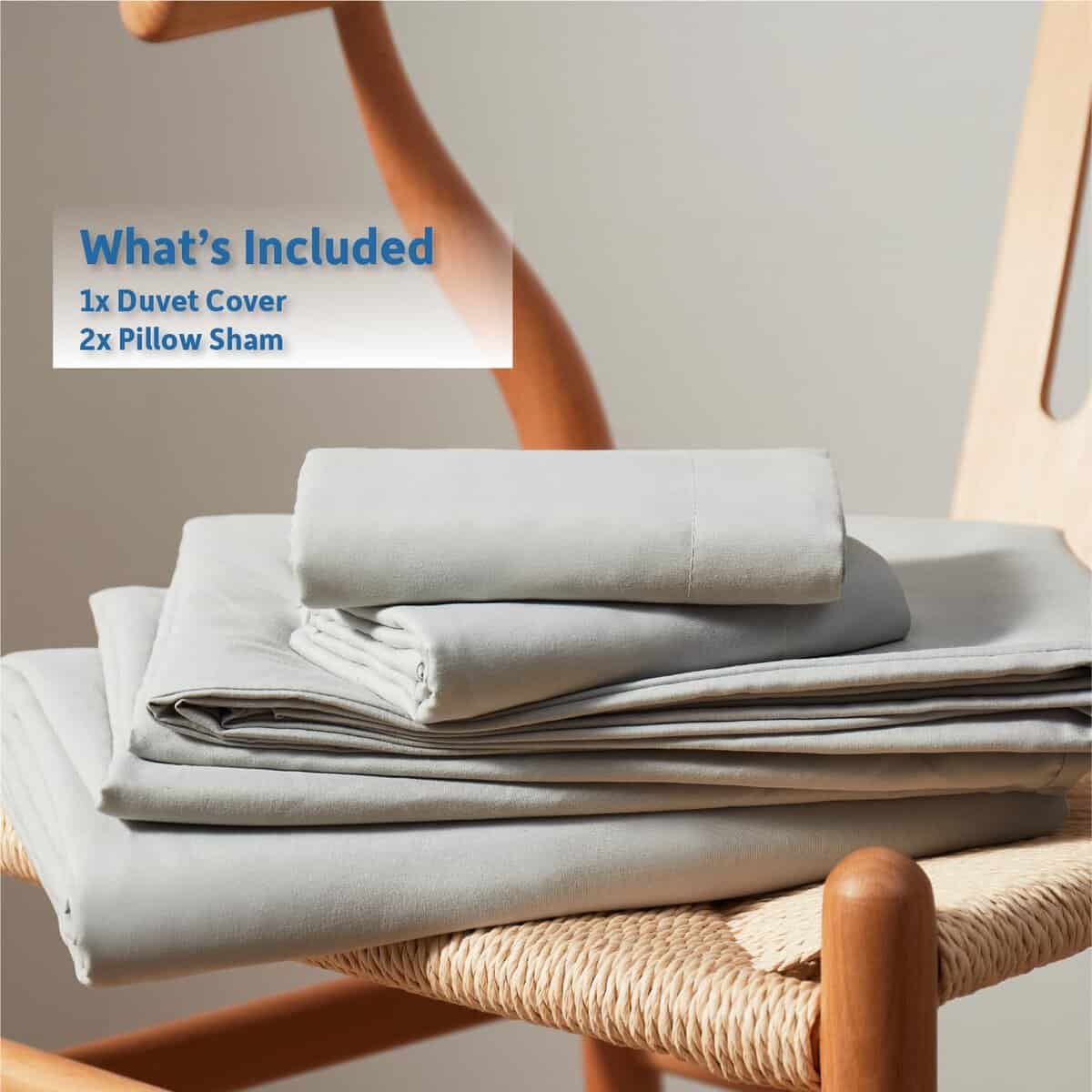 Nestl Funda para Edredón Tamaño Completo Gris Claro - Juego - Imagen 10