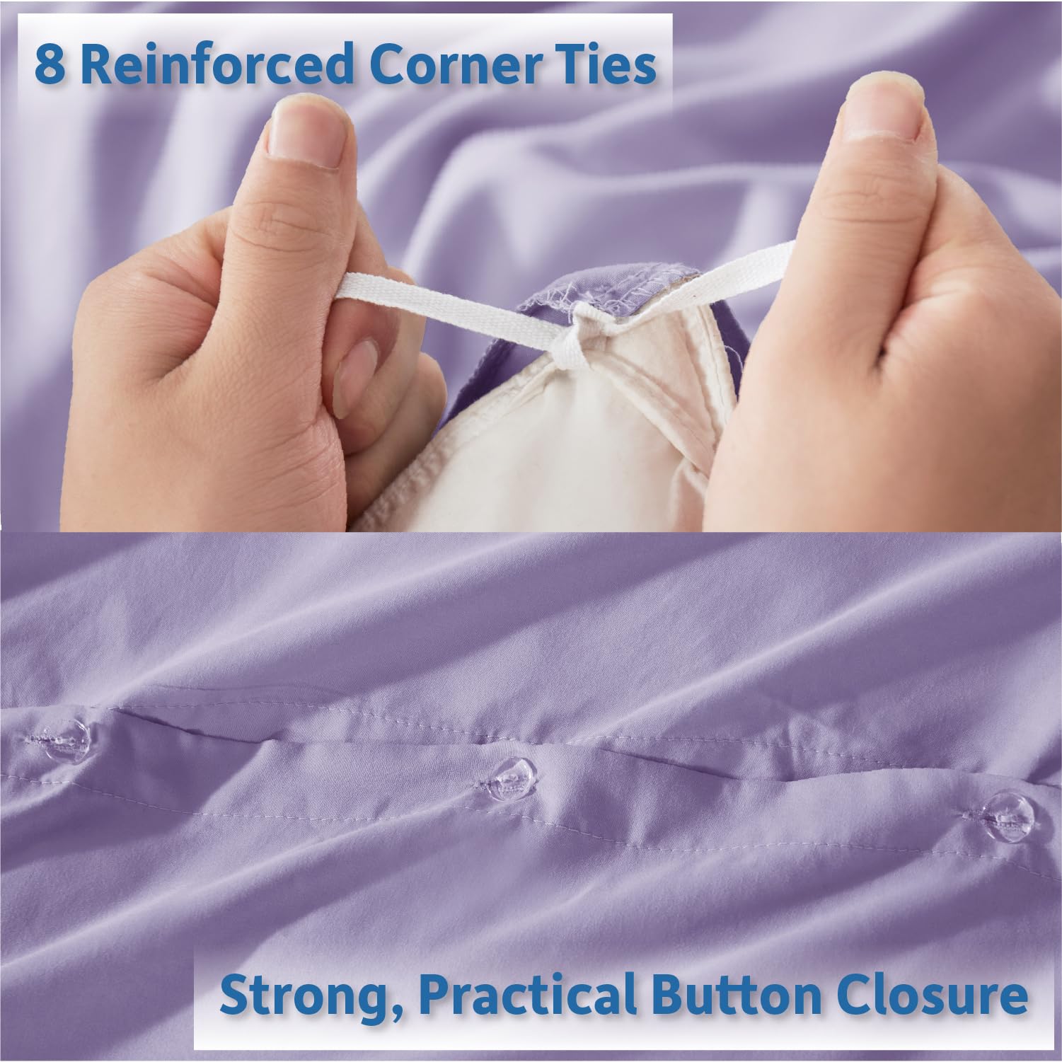 Juego de Funda de Edredón California King Nestl Lavanda - - Imagen 5