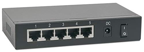 Intellinet Switch Ethernet Gigabit con 5 Puertos PoE con 1