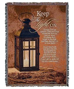 Manta de tapiz de algodón 100% Keep The Light On de