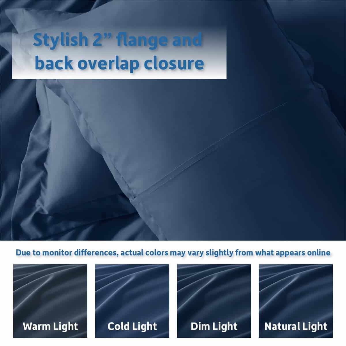 Juego de Funda Nórdica Azul Marino King Size - Suave Juego - Imagen 9