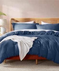 Juego de Funda Nórdica Azul Marino King Size - Suave Juego