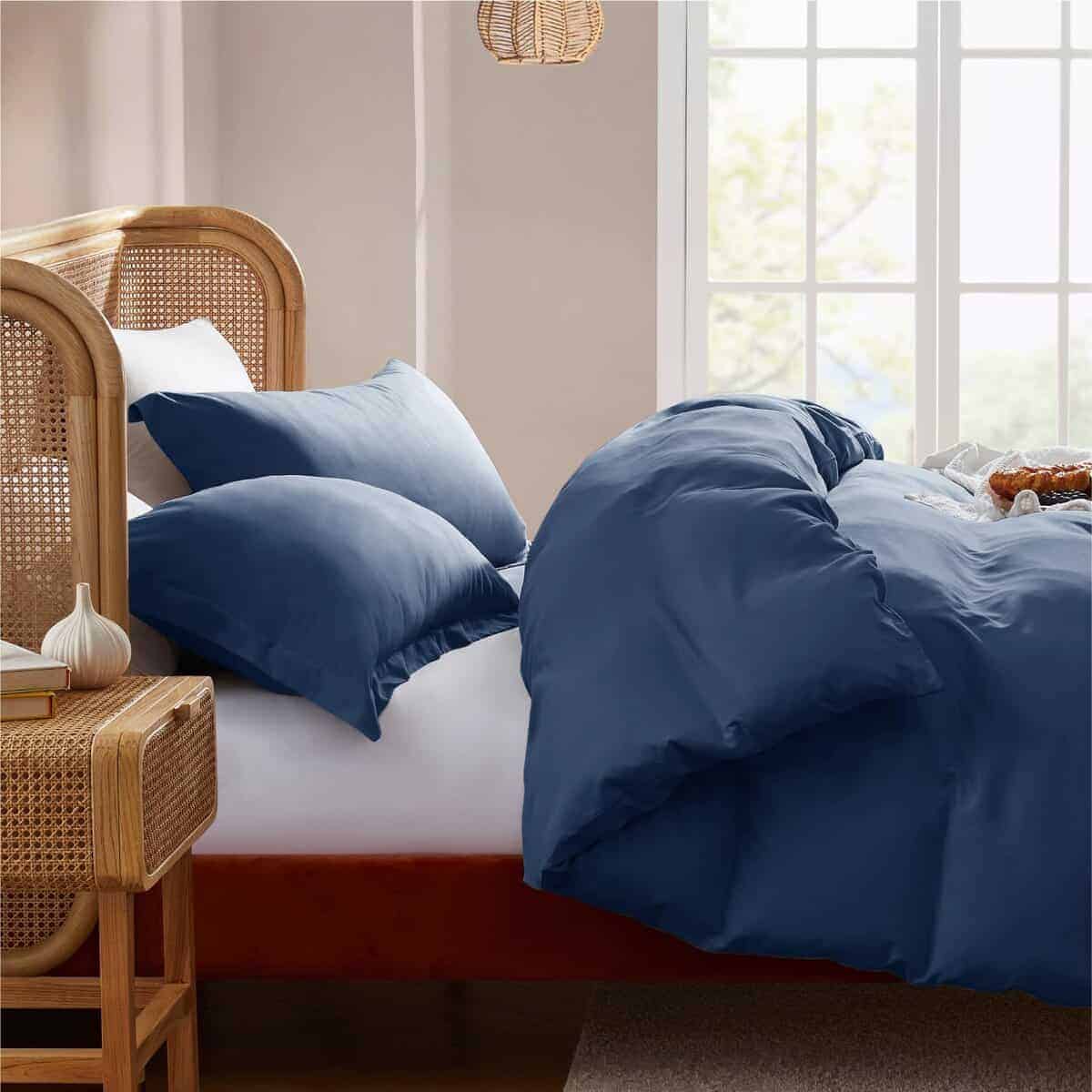 Juego de Funda Nórdica Azul Marino King Size - Suave Juego - Imagen 8