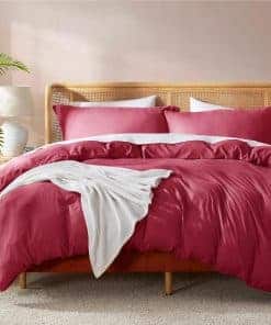 Set de Funda Nórdica California King en Rojo Borgoña de