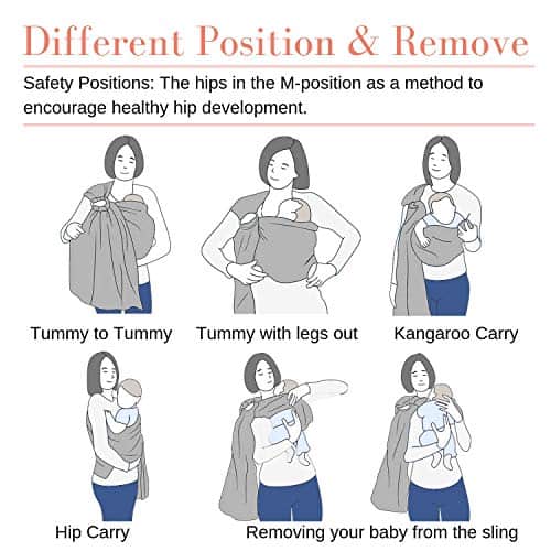 Portabebés Vlokup Ring Sling, Portador de bebé de algodón - Imagen 7