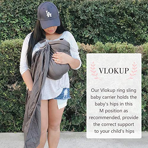 Portabebés Vlokup Ring Sling, Portador de bebé de algodón - Imagen 6