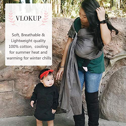 Portabebés Vlokup Ring Sling, Portador de bebé de algodón - Imagen 5