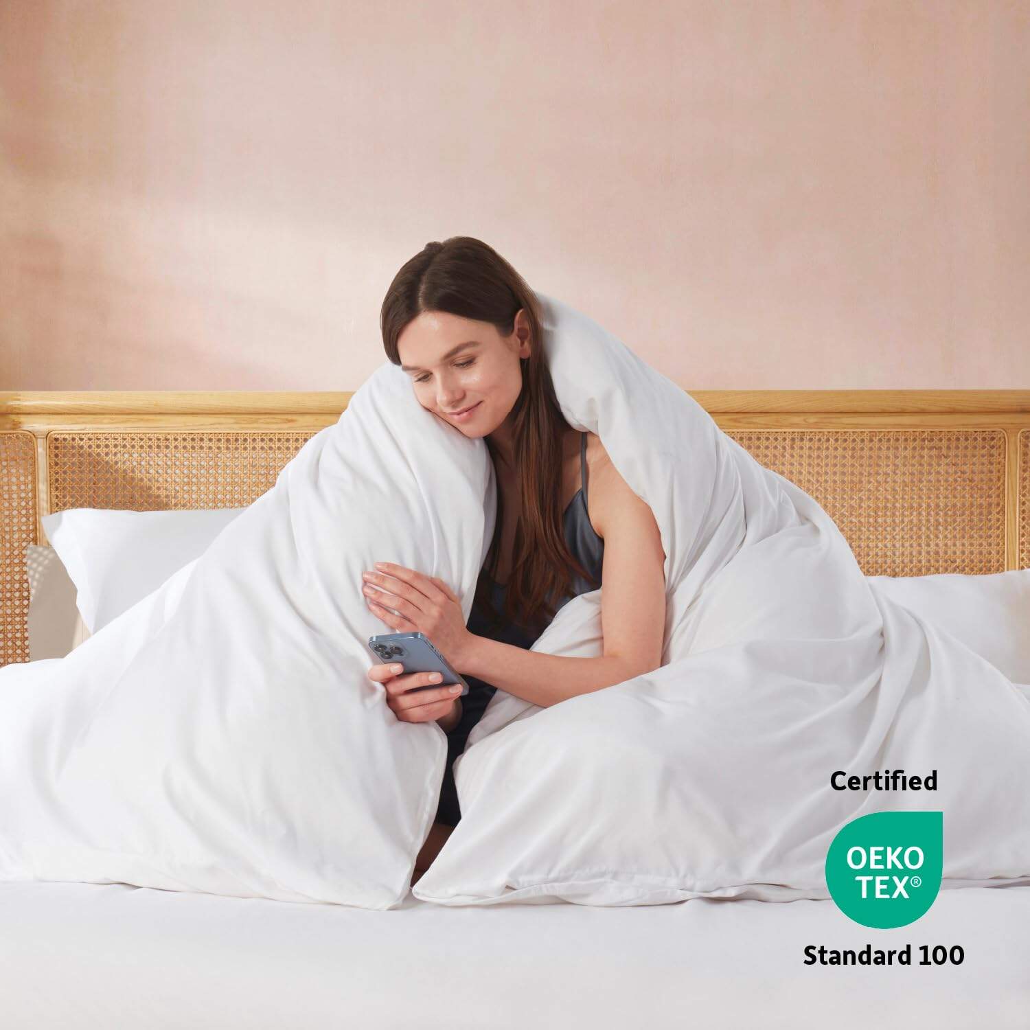 Nestl Funda de Edredón Blanco Tamaño King - Suave Juego de - Imagen 4