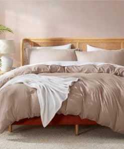 Nestl Funda de Edredón Tamaño King en Color Caqui - Juego