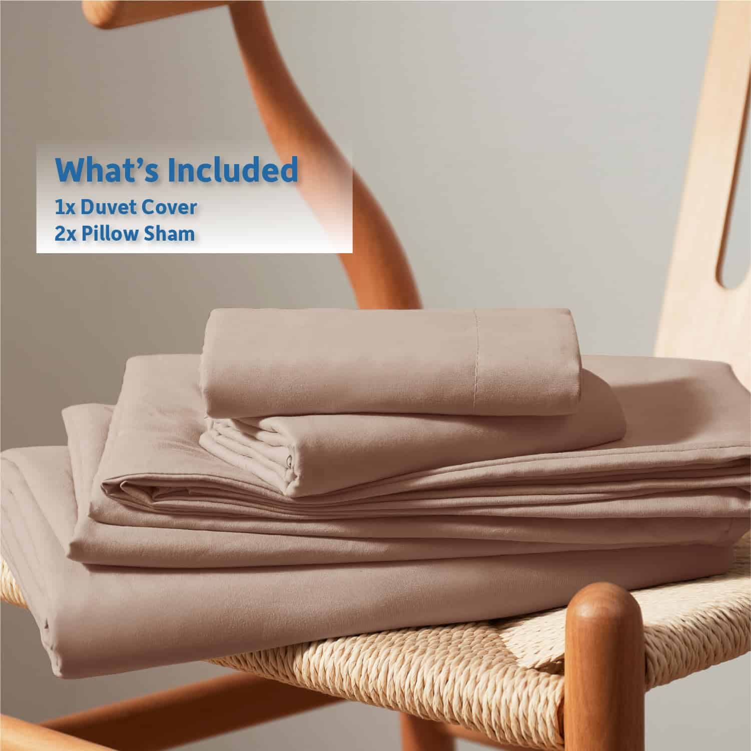 Nestl Funda de Edredón Tamaño King en Color Caqui - Juego - Imagen 10