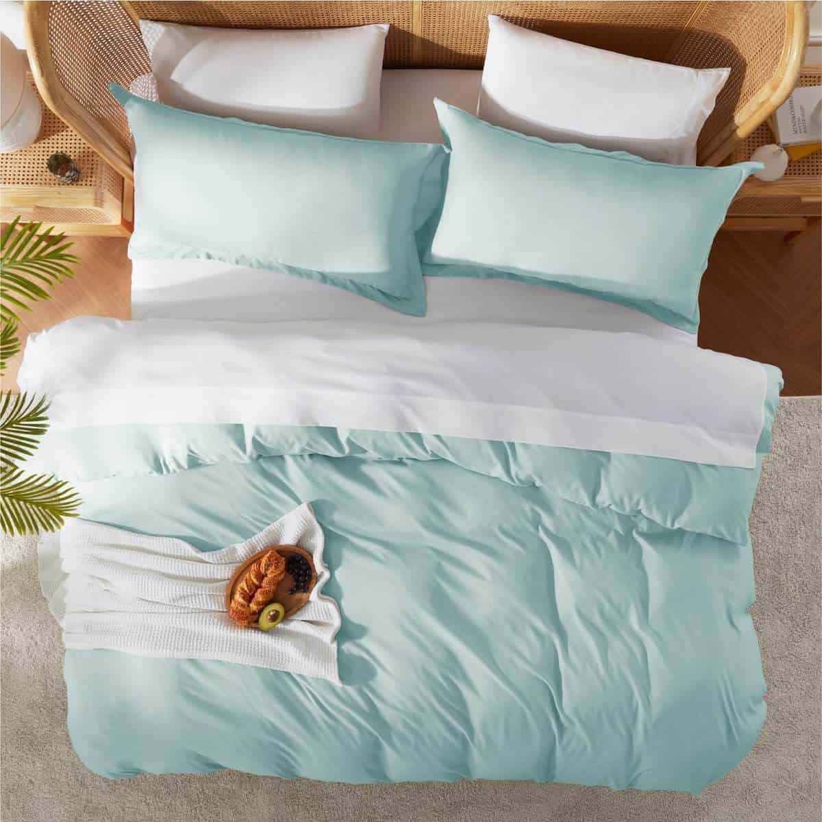 Funda de Edredón Azul Claro Nestl Full Size - Juego de - Imagen 6