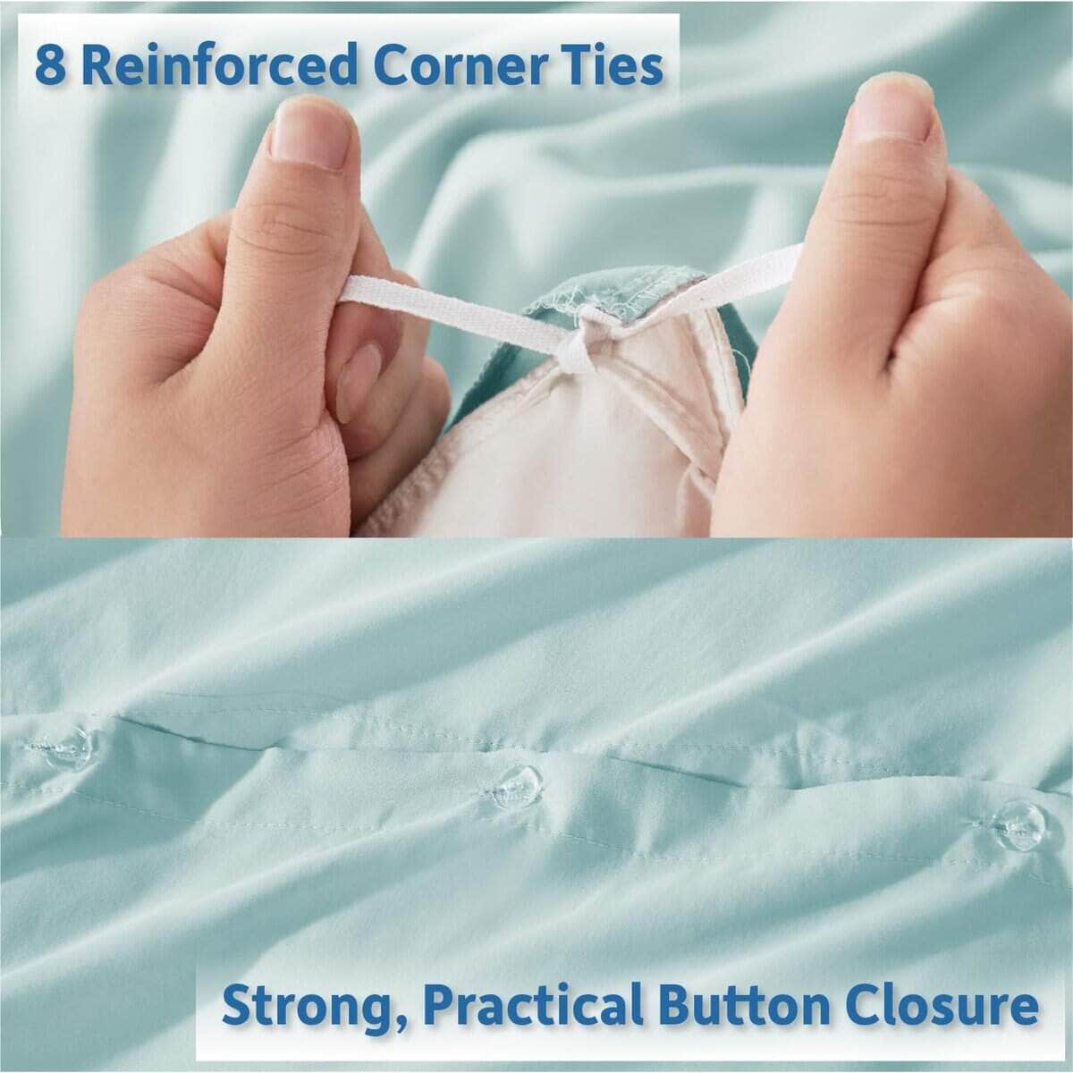 Funda de Edredón Azul Claro Nestl Full Size - Juego de - Imagen 5