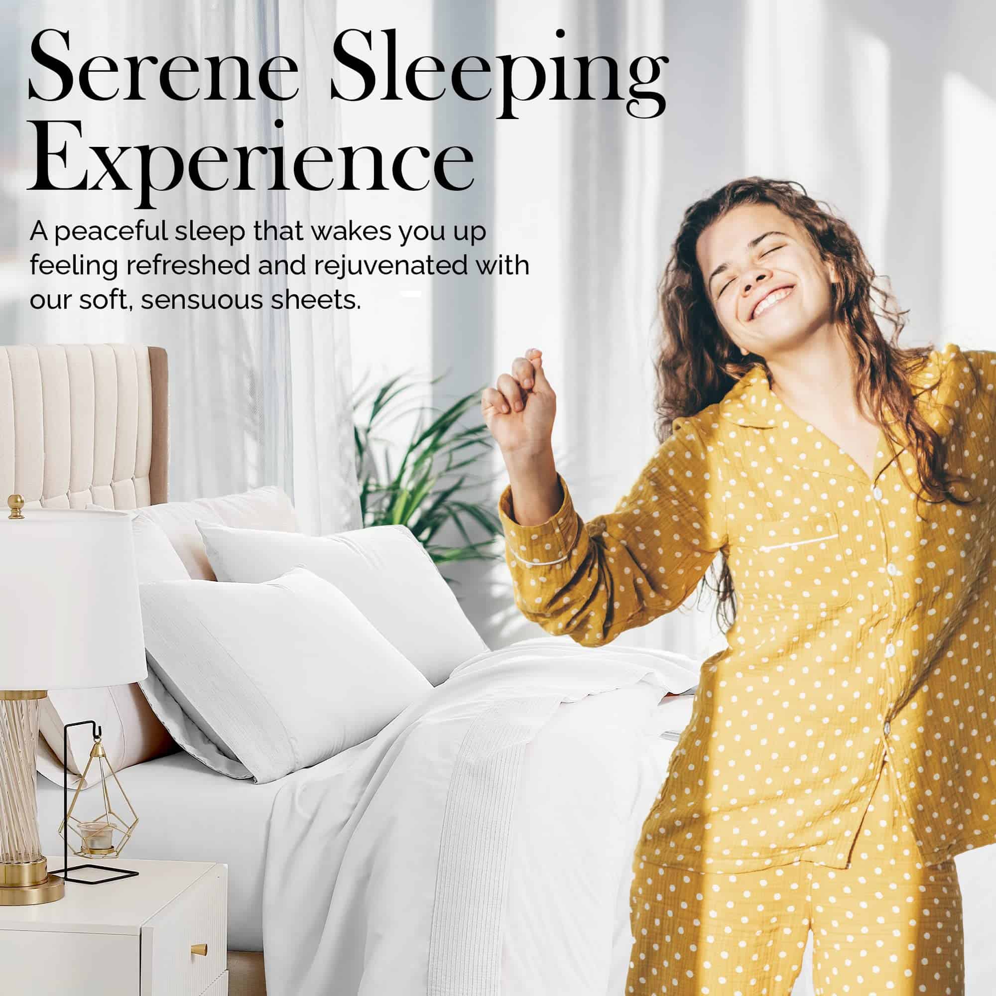 Juego de sábanas de 4 piezas SouthShore Fine -Blanco Brillan - Imagen 6